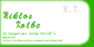 miklos kolbe business card